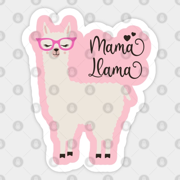 Mama llama Sticker by Satic